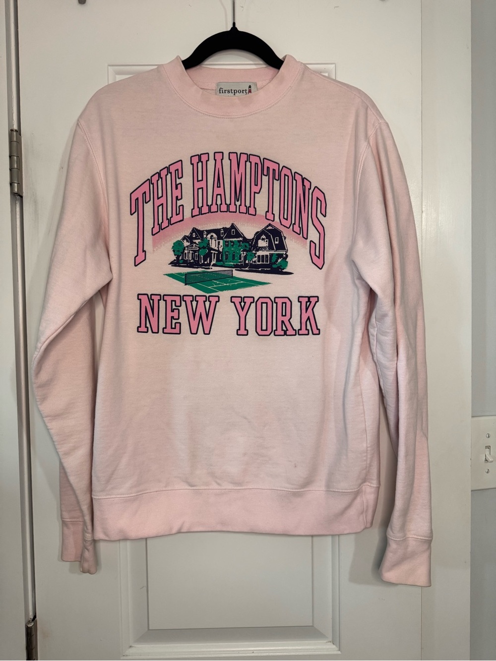 Firstport The Hamptons Pink Crewneck Size Small